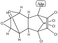 3,4,5,6,9,9-Hexachloro-1a,2,2a,3,6,6a,7,7a-octahydro-2,7-epoxy-3,6-methanonaphth[2,3-b]oxirene Struktur
