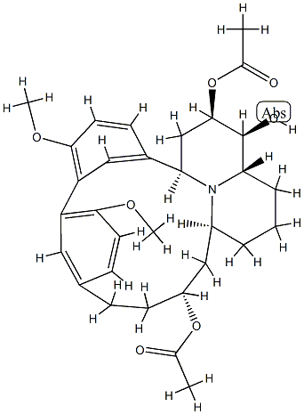Lythrancane-8α,9α,12β-triol 8,12-diacetate Struktur