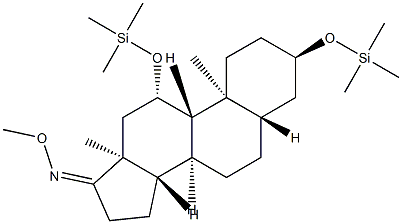 3α,11β-Bis(trimethylsiloxy)-5α-androstan-17-one O-methyl oxime 结构式