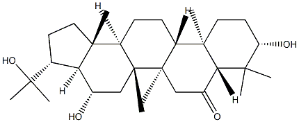 (21β)-3β,16β,22-Trihydroxy-A'-neogammaceran-6-one Structure