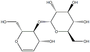 4-O-α-D-グルコピラノシル-1,5-アンヒドロ-2-デオキシ-D-arabino-ヘキサ-1-エニトール 化学構造式