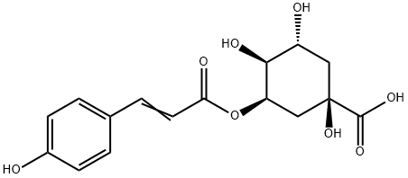 5α-[3-(4-Hydroxyphenyl)acryloyloxy]-1,3β,4α-trihydroxycyclohexane-1β-carboxylic acid Structure