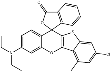 8-Chloro-3-(diethylamino)-6-methylspiro[11H-[1]benzothieno[3,2-b][1]benzopyran-11,1'(3'H)-isobenzofuran]-3'-one Structure