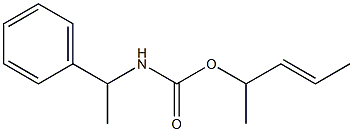α-メチルベンジルカルバミン酸1-メチル-2-ブテニル 化学構造式