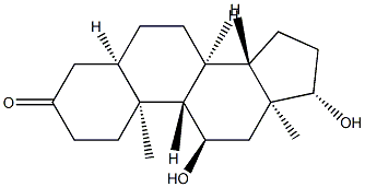 11α,17β-Dihydroxy-5β-androstan-3-one Structure