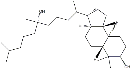 15-メチル-D-ホモ-C,30-ジノル-13,17a-セコ-5α-ダンマラン-3β,20-ジオール 化学構造式
