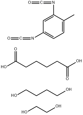 Hexanedioic acid, polymer with 1,4-butanediol, 2,4-diisocyanato-1-methylbenzene and 1,2-ethanediol Structure