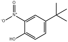 2-硝基-4-叔丁基苯酚, 3279-07-0, 结构式
