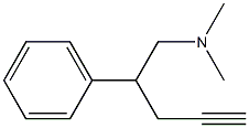 N,N-ジメチル-β-(2-プロピニル)フェネチルアミン 化学構造式