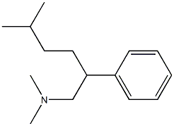 β-(3-メチルブチル)-N,N-ジメチルベンゼンエタンアミン 化学構造式