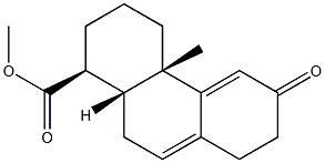 1-Phenanthrenecarboxylic acid, 1,2,3,4,4a,6,7,8,10,10a-decahydro-1,4a- dimethyl-6-oxo-, [1S-(1.alpha.,4a.alpha.,10a.beta.)]- Struktur