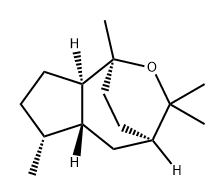 (1S,5aβ,8aα)-オクタヒドロ-1,3,3,6α-テトラメチル-1α,4α-エタノ-1H-シクロペンタ[c]オキセピン 化学構造式