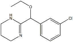 3,4,5,6-テトラヒドロ-2-(3-クロロ-α-エトキシベンジル)ピリミジン 化学構造式