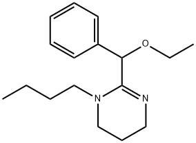 3,4,5,6-Tetrahydro-3-butyl-2-(α-ethoxybenzyl)pyrimidine Structure