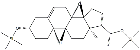 (20R)-3β,20-ビス(トリメチルシロキシ)プレグナ-5-エン 化学構造式