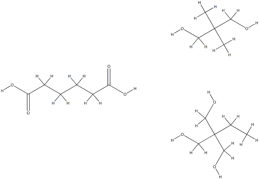 Hexanedioic acid, polymer with 2,2-dimethyl-1,3-propanediol and 2-ethyl-2-(hydroxymethyl)-1,3-propanediol Struktur
