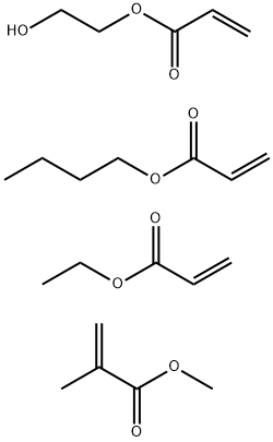 2-Propenoic acid, 2-methyl-, methyl ester, polymer with butyl 2-propenoate, ethyl 2-propenoate and 2-hydroxyethyl 2-propenoate Structure