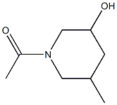 3-Piperidinol, 1-acetyl-5-methyl-, (- (8CI) Structure