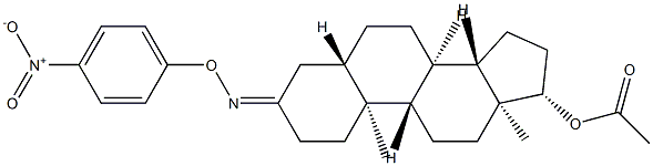 17β-Acetyloxy-5α-androstan-3-one O-(p-nitrophenyl)oxime Structure