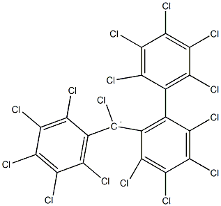 α,2,3,4,5-Pentachloro-α,6-bis(pentachlorophenyl)benzyl radical Structure