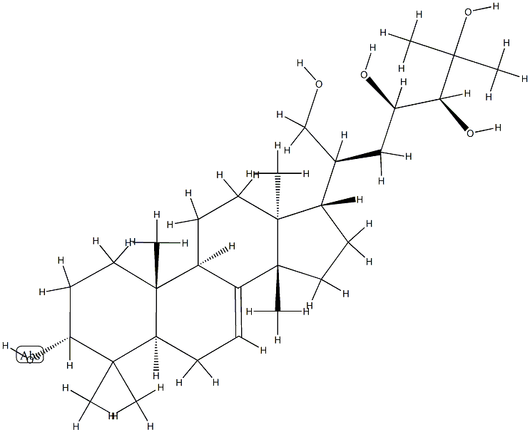 (13α,14β,17α,20S,23R,24S)-5α-Lanost-7-ene-3α,21,23,24,25-pentaol Structure