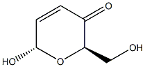 (2R)-2β-Hydroxy-6β-(hydroxymethyl)-5,6-dihydro-2H-pyran-5-one Structure