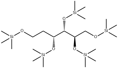 1-O,3-O,4-O,5-O,6-O-ペンタキス(トリメチルシリル)-2-デオキシ-D-arabino-ヘキシトール 化学構造式