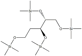 1-O,3-O,4-O,5-O-Tetrakis(trimethylsilyl)-2-deoxy-D-erythro-pentitol Structure