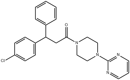 β-(p-Chlorophenyl)phenethyl 4-(2-pyrimidinyl)-1-piperazinyl ketone Structure