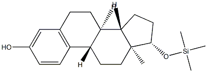 17β-[(トリメチルシリル)オキシ]エストラ-1,3,5(10)-トリエン-3-オール 化学構造式