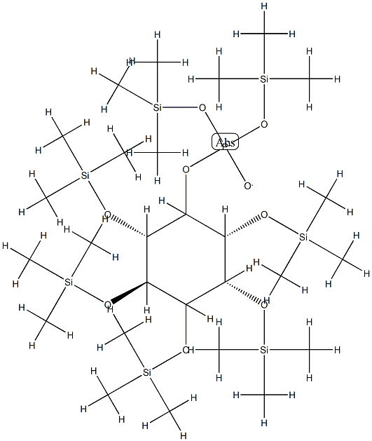 1-O,2-O,3-O,5-O,6-O-Pentakis(trimethylsilyl)-L-chiro-inositol [phosphoric acid bis(trimethylsilyl)] ester Structure