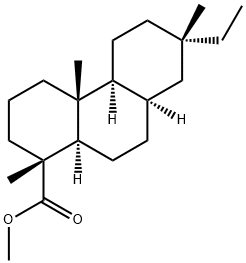 (1R,4bα,8aα,10aα)-7α-エチルテトラデカヒドロ-1,4aβ,7-トリメチル-1α-フェナントレンカルボン酸メチル 化学構造式