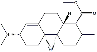 (1R)-1,2,3,4,4a,4bα,5,6,7,9,10,10aα-ドデカヒドロ-1,4aβ-ジメチル-7α-(1-メチルエチル)-1α-フェナントレンカルボン酸メチル 化学構造式