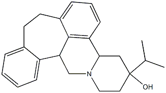 2,3,4,4a,8,9,13b,14-オクタヒドロ-3-イソプロピル-1H-ベンゾ[6,7]シクロヘプタ[1,2,3-de]ピリド[2,1-a]イソキノリン-3-オール 化学構造式