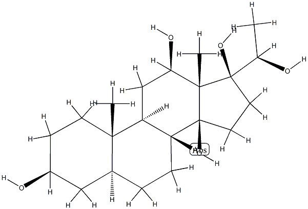 (17S,20R)-5α-Pregnane-3β,12β,14β,17,20-pentol Structure