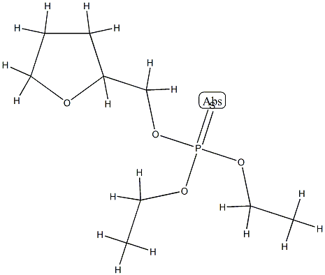 O,O-ジエチルO-(テトラヒドロフラン-2-イルメチル)=ホスホロチオアート 化学構造式
