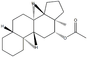 12β-アセトキシ-5α-アンドロスタン 化学構造式
