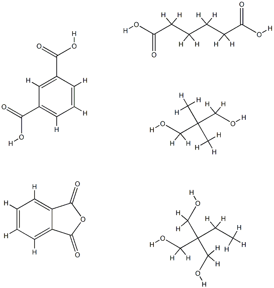 1,3-Benzenedicarboxylic acid, polymer with 2,2-dimethyl-1,3-propanediol, 2-ethyl-2-(hydroxymethyl)-1,3-propanediol, hexanedioic acid and 1,3-isobenzofurandione Structure
