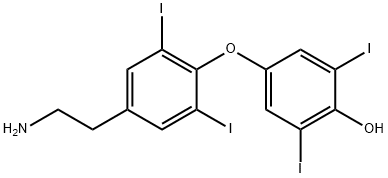 3,3ˊ,5ˊ,5ˊ-四碘甲状腺乙胺, 3571-49-1, 结构式