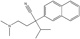α-[2-(ジメチルアミノ)エチル]-α-イソプロピル-2-ナフタレンアセトニトリル 化学構造式