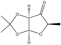 1-O,2-O-イソプロピリデン-5-デオキシ-β-D-threo-3-ペントスロフラノース 化学構造式