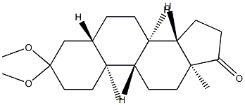 3,3-二甲氧基-5Α-雄烷-17-酮 结构式