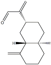 (2R,8aβ)-デカヒドロ-4aα-メチル-α,8-ビス(メチレン)-2α-ナフタレンアセトアルデヒド 化学構造式