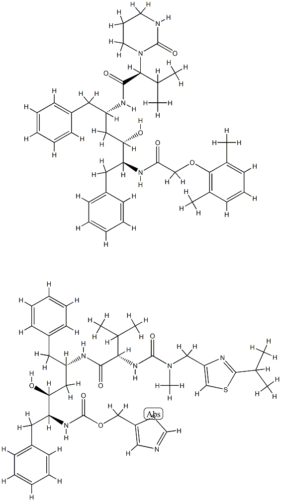 ロピナビル・リトナビル 化学構造式