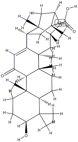 16α,21α-Epoxy-3β-hydroxy-11-oxoolean-12-en-30-oic acid Structure