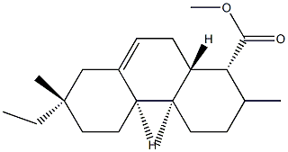 (1R)-7α-エチル-1,2,3,4,4a,4bα,5,6,7,8,10,10aα-ドデカヒドロ-1,4aβ,7-トリメチル-1α-フェナントレンカルボン酸メチル 化学構造式