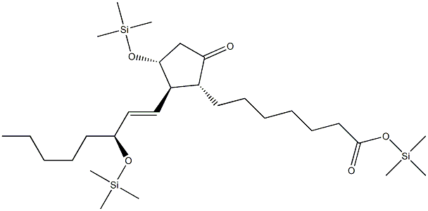 (11R,13E,15S)-9-Oxo-11α,15-bis(trimethylsiloxy)prost-13-en-1-oic acid trimethylsilyl ester Structure