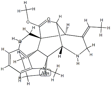 2α,5-Epoxy-1,2-dihydro-16-(hydroxymethyl)-1-methyl-4,5-secoakuammilan-17-oic acid methyl ester Structure
