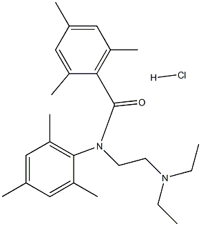 N-[2-(ジエチルアミノ)エチル]-2,2',4,4',6,6'-ヘキサメチルベンズアニリド·塩酸塩 化学構造式