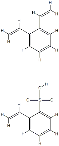 乙烯基苯磺酸与二乙烯基苯的聚合物, 39389-20-3, 结构式
